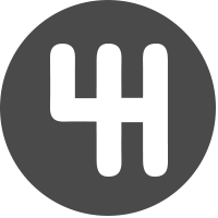 Grey dot with shifter icon