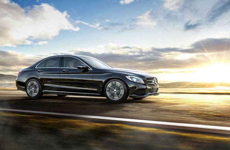 2017 Mercedes-Benz C-Class Sedan in Black Side View
