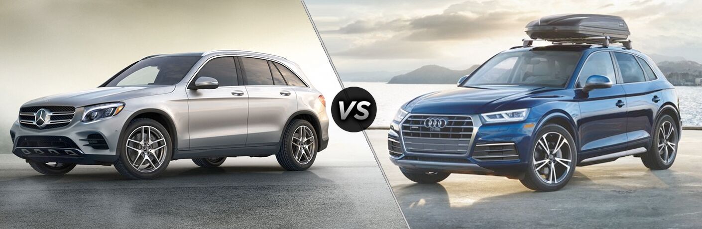 2018 GLC in Silver vs 2018 Q5 in Blue