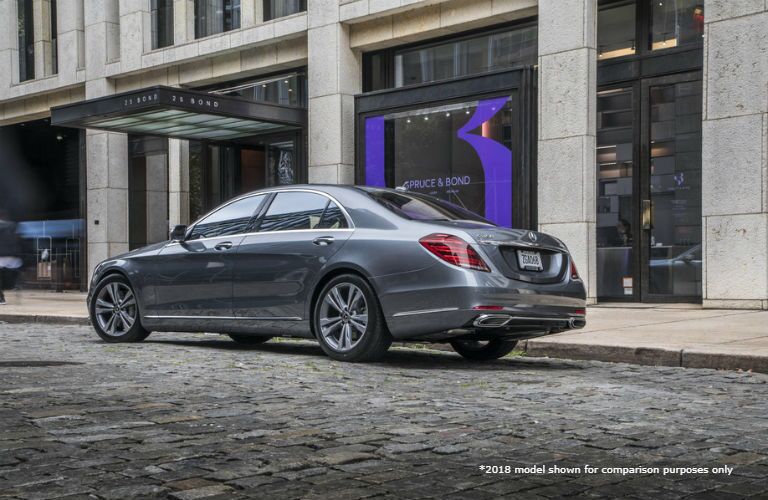 Gray 2019 MB S-Class Side Exterior on Street