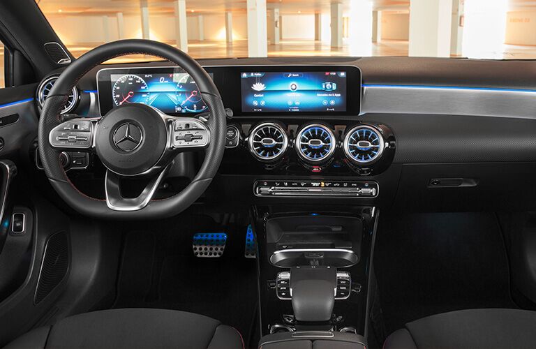 2019 Mercedes-Benz A-Class steering wheel black interior