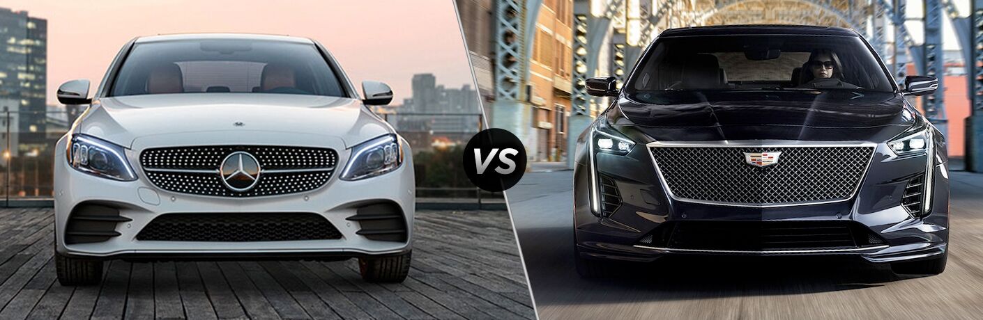 2019 MB C 300 exterior front fascia vs 2019 Cadillac CT6 exterior front fascia