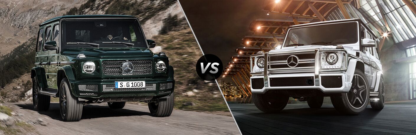 2019 MB G-Class exterior front fascia and passenger side vs 2018 MB G-Class exterior front fascia and drivers side