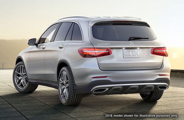 2019 Mercedes-Benz GLC with the setting sun in the background