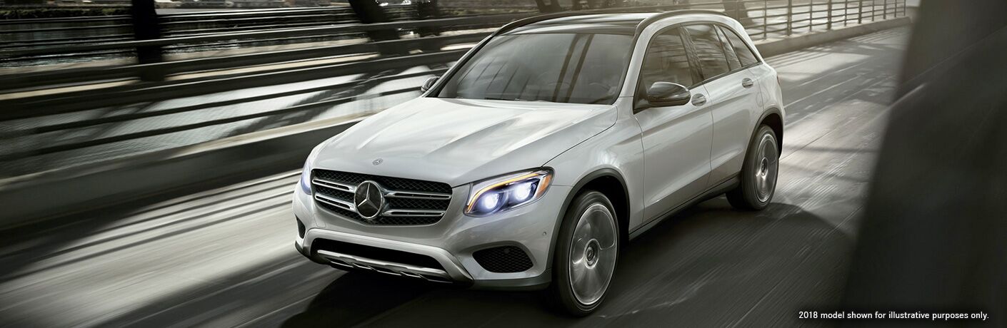 2019 MB GLC exterior front fascia and drivers side on city highway