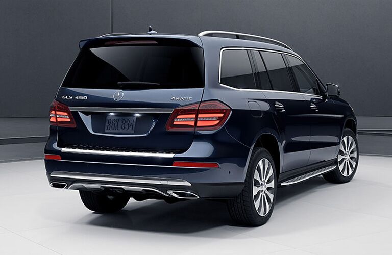 2019 Mercedes-Benz GLS blue back view