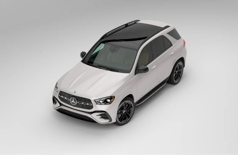 2026 Mercedes-Benz GLE overhead view in white room