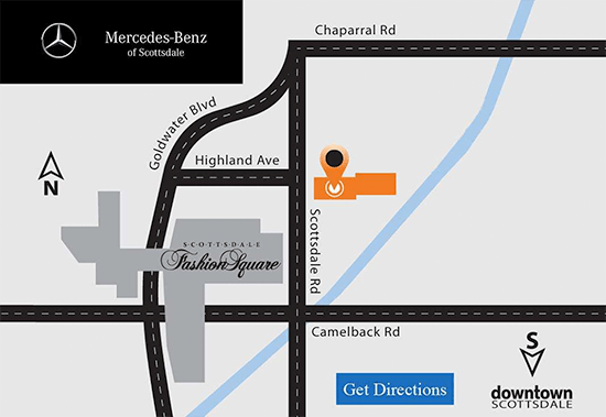 map to Mercedes-Benz of Scottsdale