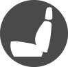 gray car seat icon