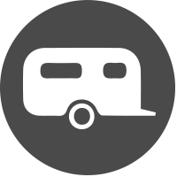 gray icon of enclosed trailer