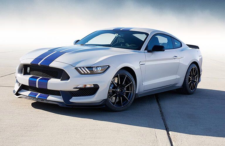 Ford Mustang white and blue