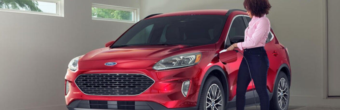 2020 Ford Escape Plug-In Hybrid charging in residential garage