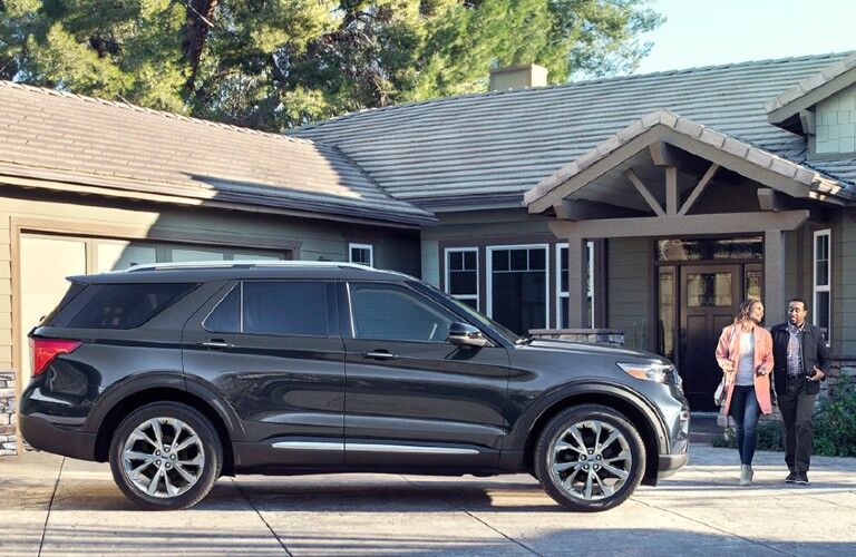 2021 Ford Explorer in residential driveway