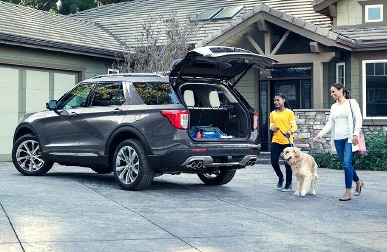 2021 Ford Explorer with open cargo hatch