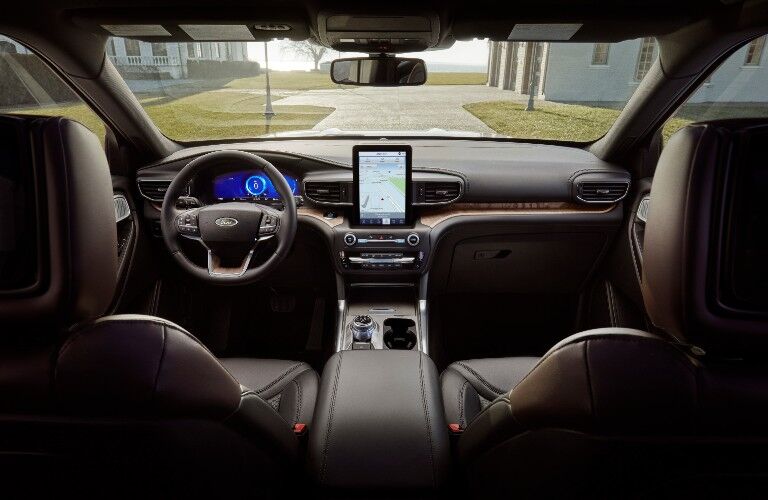 2021 Ford Explorer dashboard and steering wheel