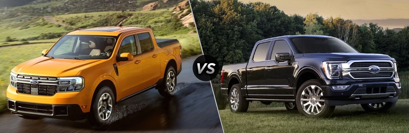 2022 Ford Maverick vs. 2022 Ford F-150 model comparison