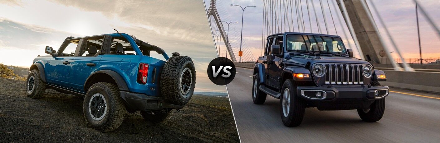 2023 Ford Bronco vs. 2023 Jeep Wrangler model comparison