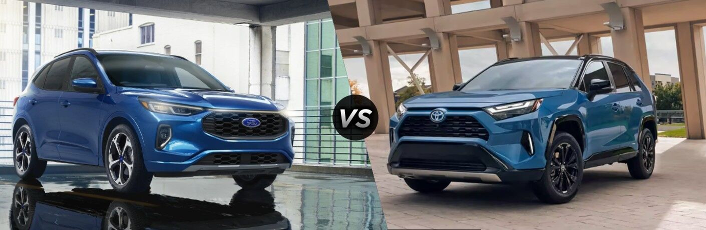 An image of the comparison between the 2023 Ford Escape and the 2023 Toyota RAV4
