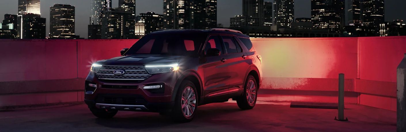 2023 Ford Explorer Limited in the night