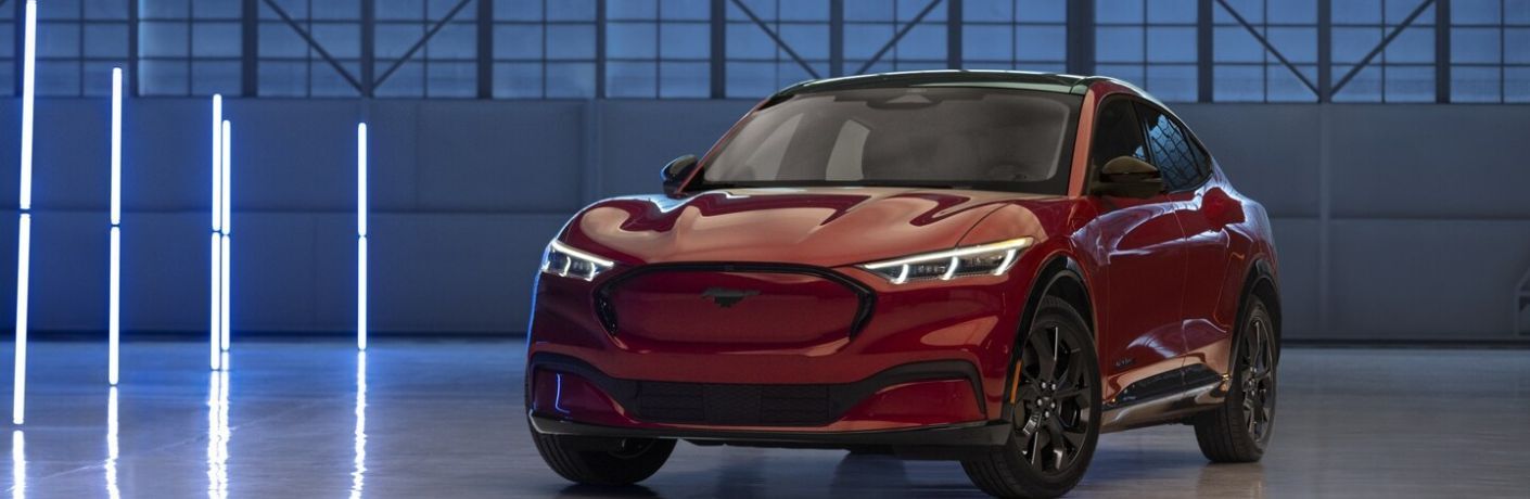 2024 Ford Mustang Mach-E in a showroom