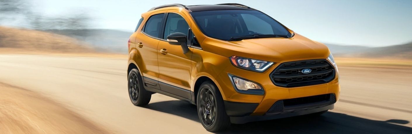 Used Ford EcoSport driving on the road
