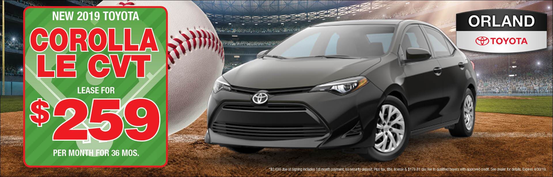 Orland Toyota Dealership Near Chicago Tinley Park Il 2019 Toyota Corolla Le