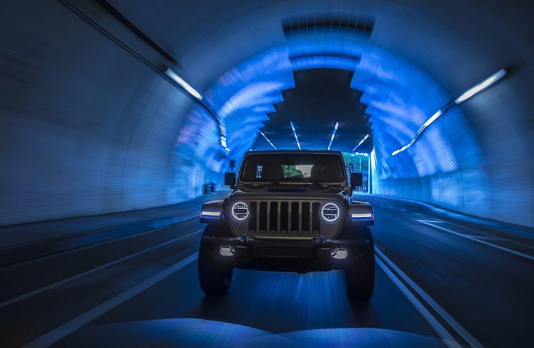 2019 Jeep Wrangler in a tunnel