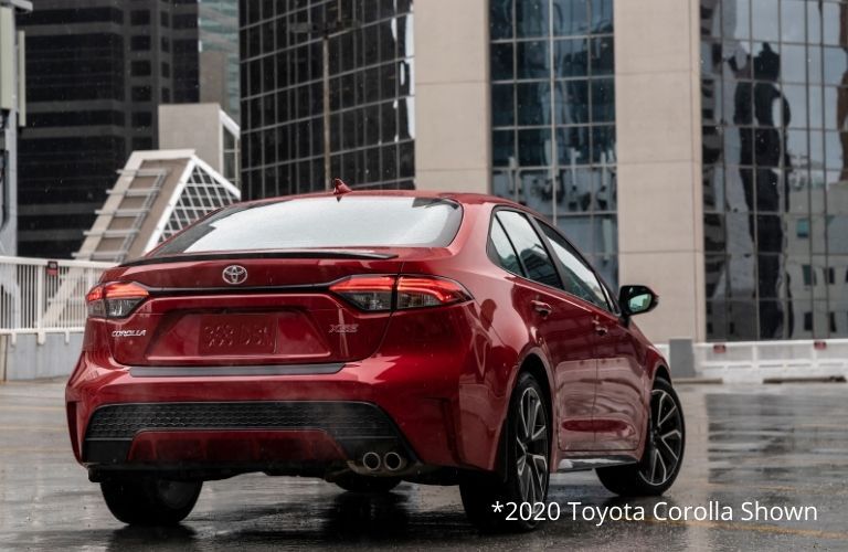 Rear view of the 2020 Corolla