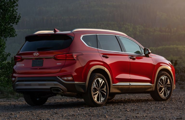 2020 Hyundai Santa Fe back and side view