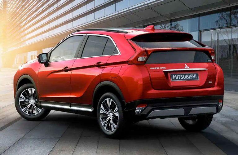 2020 Mitsubishi Eclipse Cross red rear view angled