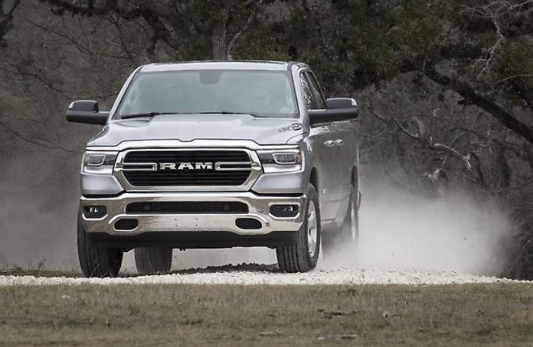 A 2022 RAM 1500 on a gritty terrain