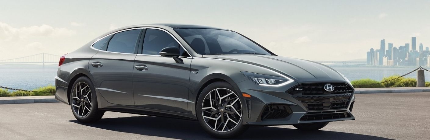 2022 Hyundai Sonata Grey Front and Side View