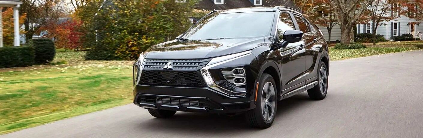 2022 Mitsubishi Eclipse Cross black on suburban road