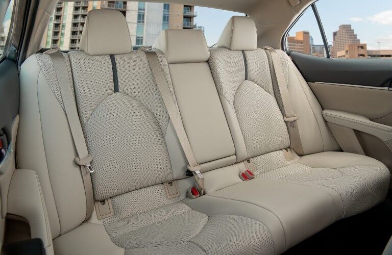2022 Toyota Camry interior cream leather back seats