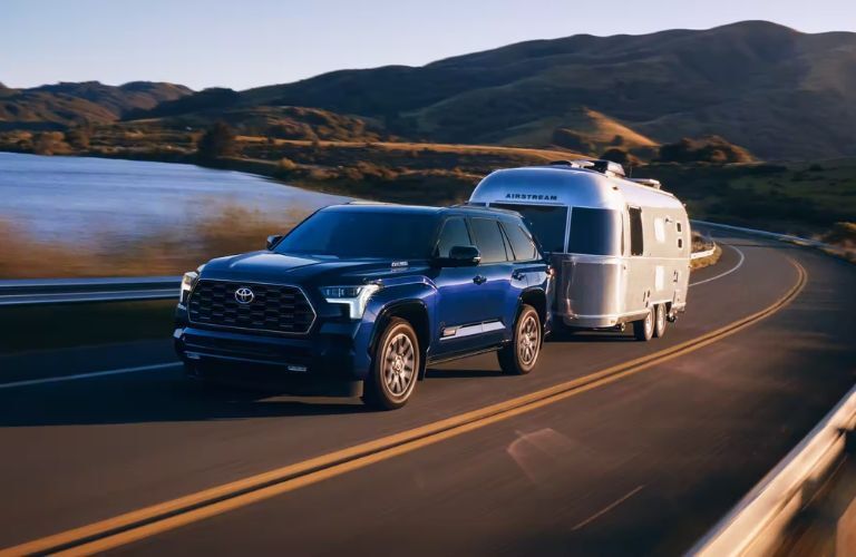 2023 Toyota Sequoia pulling a caravan