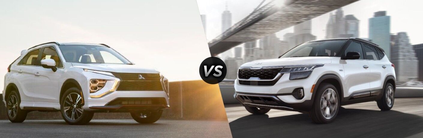 An image of the comparison between the 2023 Mitsubishi Eclipse Cross vs 2023 Kia Seltos