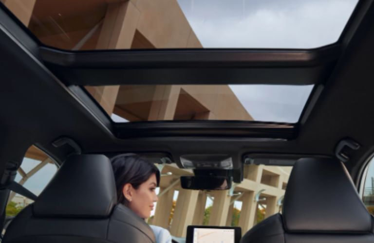 panoramic glass roof on the 2023 Toyota RAV4 Hybrid