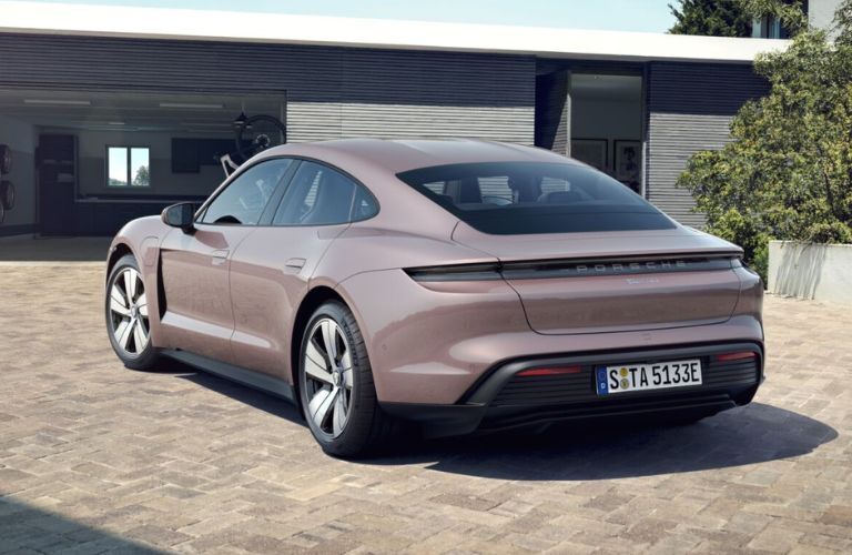 Rear view of the 2023 Porsche Taycan