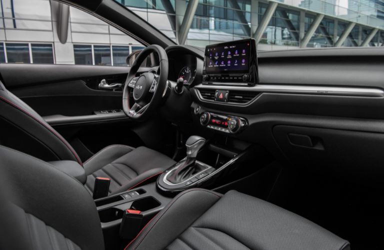 Dashboard and front seats of the 2024 Kia Forte