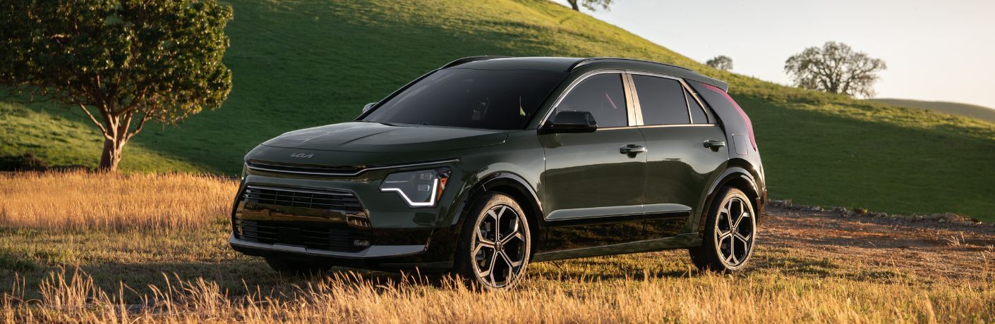 Front view of the 2024 Kia Niro on grass
