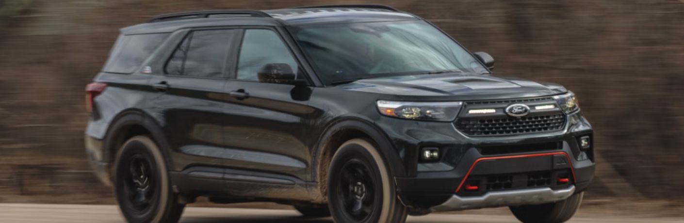 2024 Ford Explorer black on the road