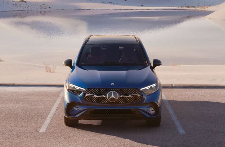 Front view of the 2024 Mercedes-Benz GLC 300 SUV Blue