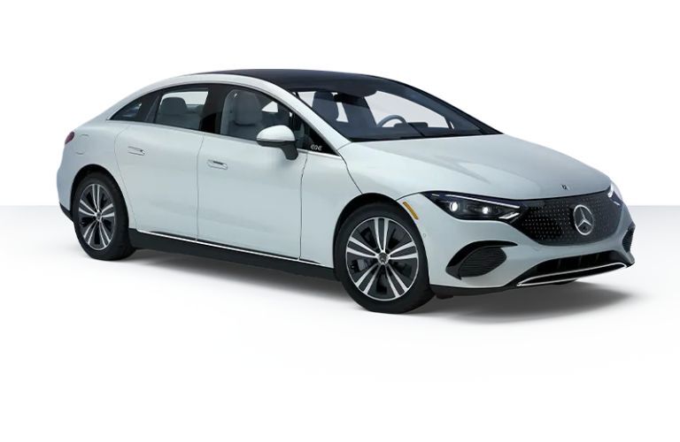 Front-quarter view of the 2024 Mercedes EQE 350+