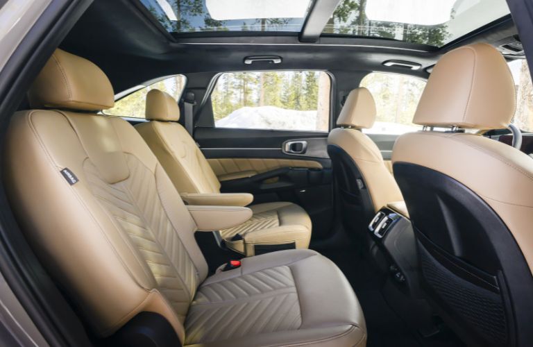 interior view of the 2025 Kia Sorento with rear seats