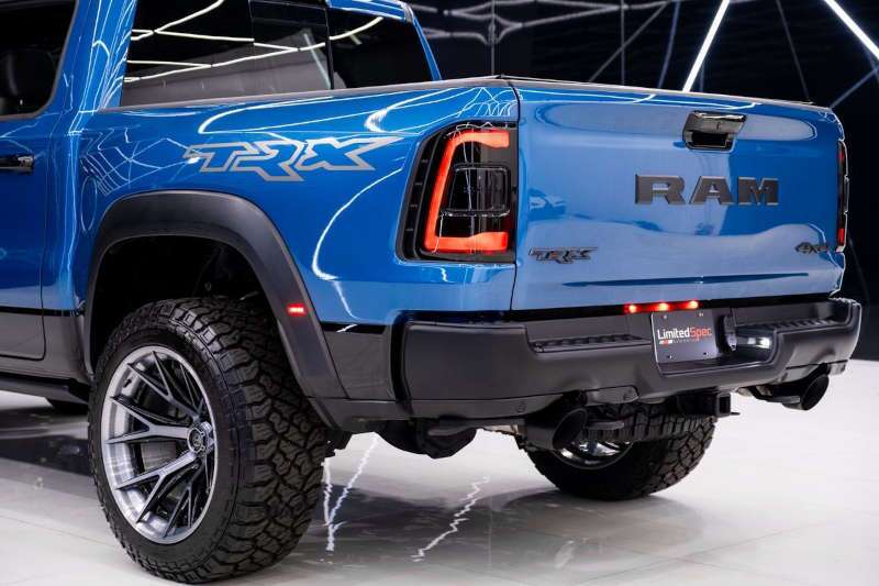 A rear quarter exterior view of the RAM 1500 TRX