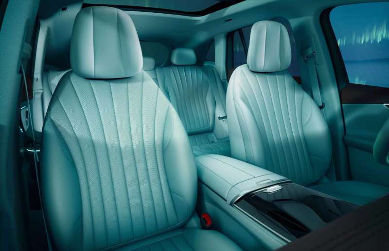 The comfortable seating in the 2026 EQE SUV
