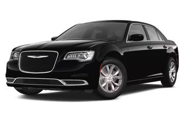Front-quarter view of the Chrysler 300 Black