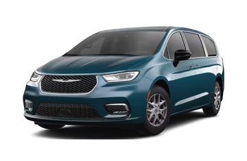 Front-quarter view of the Chrysler Pacifica Blue