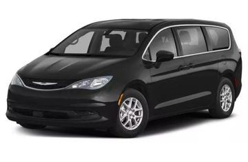 Front-quarter view of the Chrysler Voyager Black