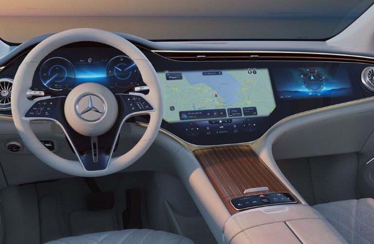 An image of the High-tech Hype screen of the 2023 Mercedes-Benz EQS